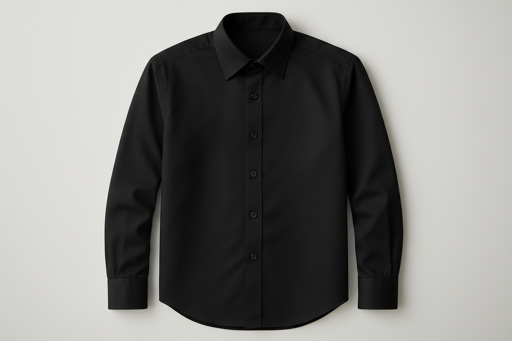 Men's Long-Sleeved Business Shirt, black