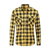 Men's Long Sleeve Plaid Shirt - Double Pocket Casual Button-Up Cardigan