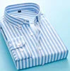 Men's Classic Blue Striped Dress Shirt - Business Casual