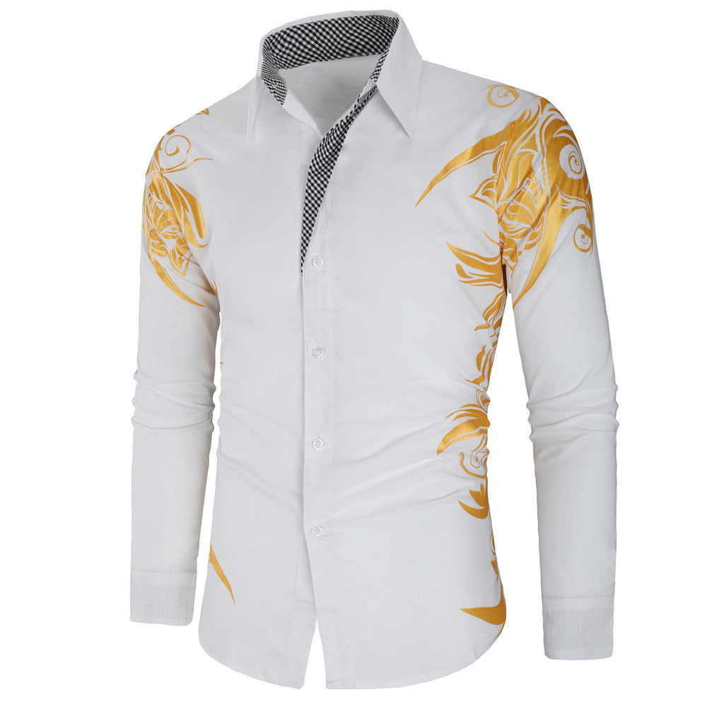 Men's 3D Print Shirt - Long Sleeve Casual Cardigan