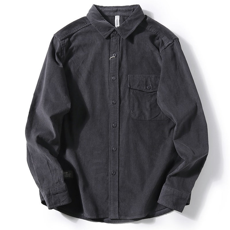 Men's Vintage American Workwear Corduroy Shirt