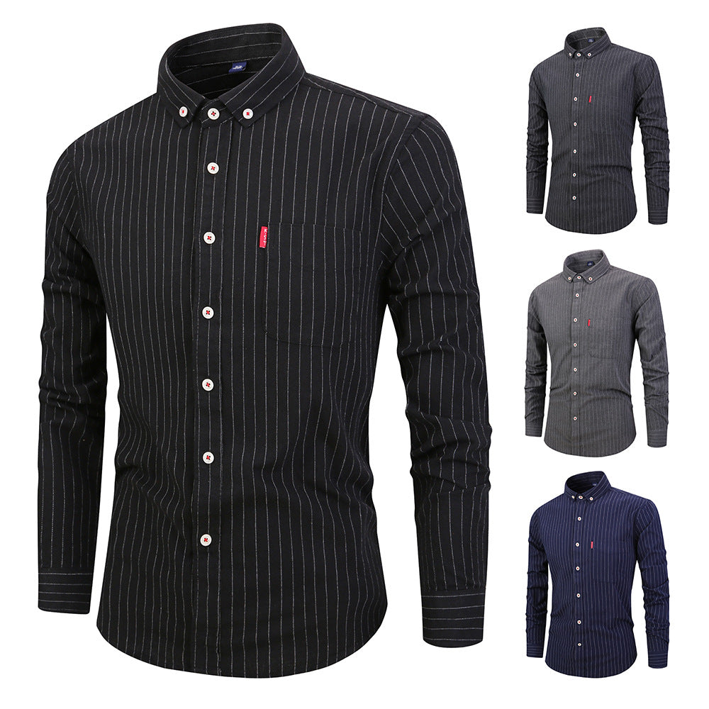 Minimalist striped shirt slim fit