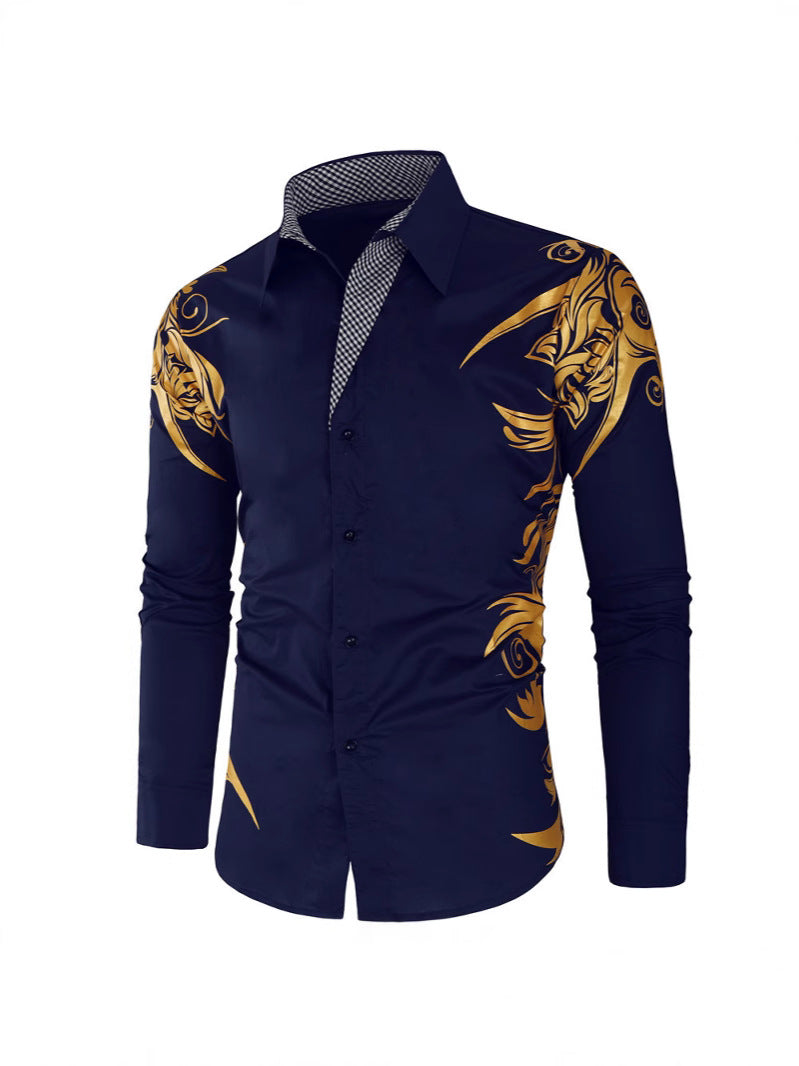 Men's 3D Print Shirt - Long Sleeve Casual Cardigan