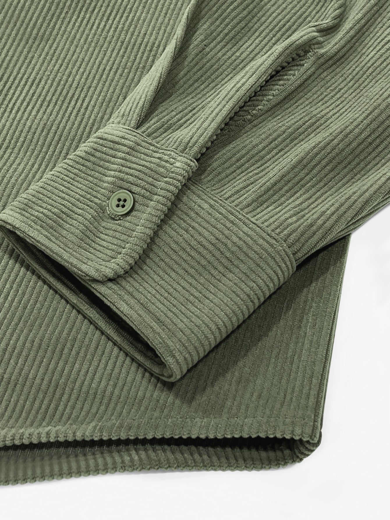 Men's Vintage Corduroy Long Sleeve Shirt - Fall Winter Casual Chest Pocket