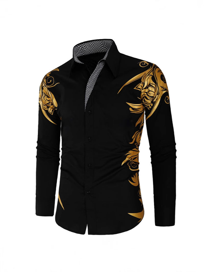 Men's 3D Print Shirt - Long Sleeve Casual Cardigan