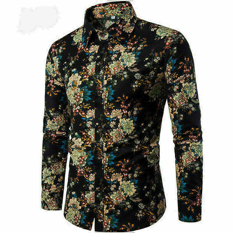 Men's 3D Digital Print Shirt - Casual Long Sleeve Fashion Shirt