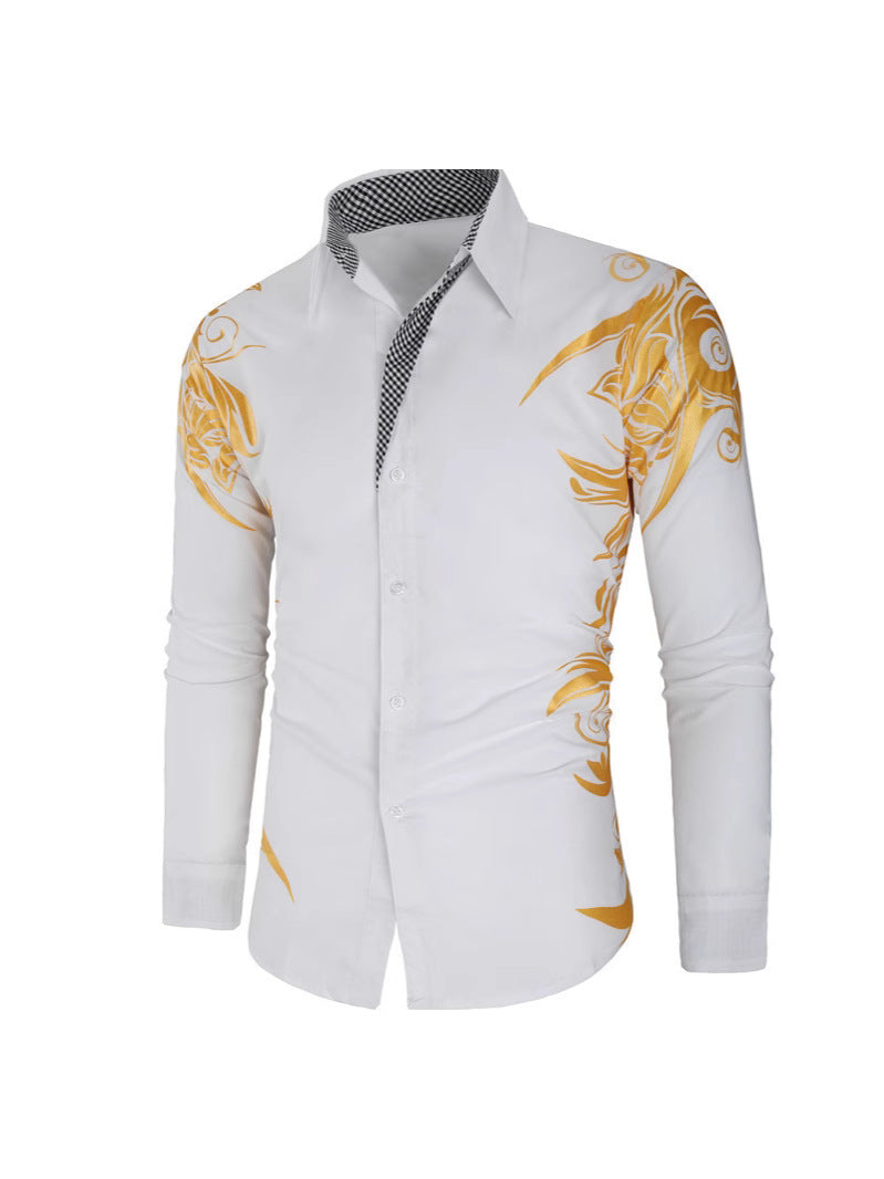 Men's 3D Print Shirt - Long Sleeve Casual Cardigan