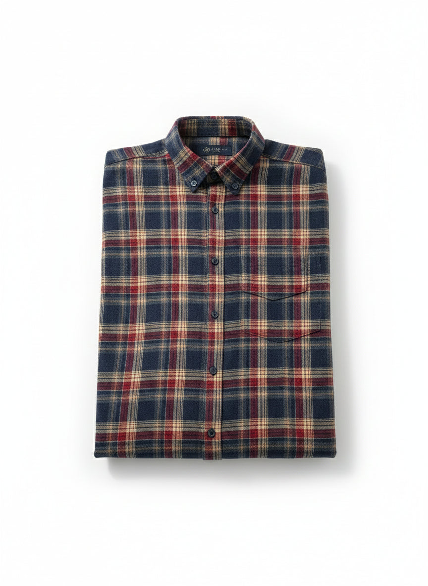 Men's Fleece-Lined Plaid Shirt | Brushed Warm Long Sleeve Casual Shirt | Thickened Winter Comfort Fit