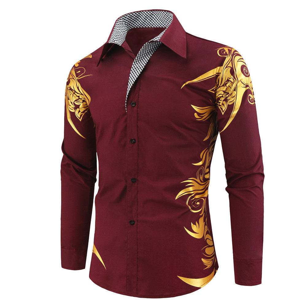 Men's 3D Print Shirt - Long Sleeve Casual Cardigan