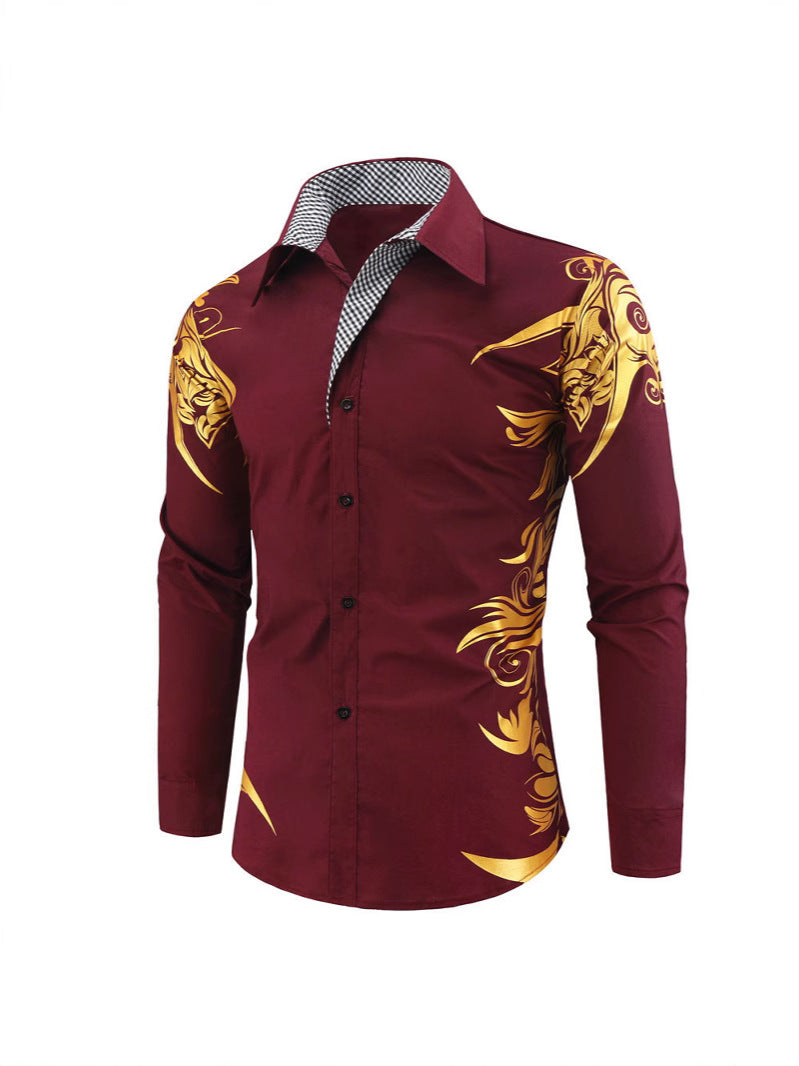 Men's 3D Print Shirt - Long Sleeve Casual Cardigan