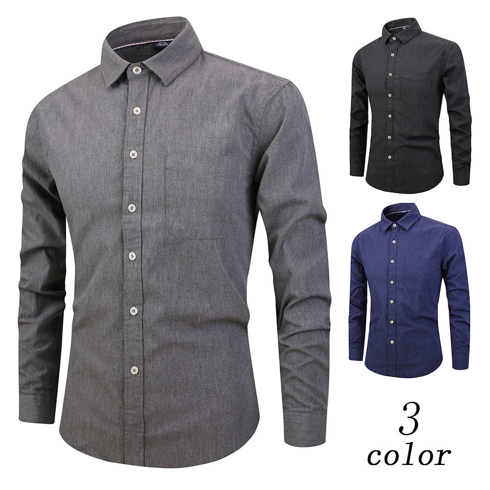 Men's business dress shirt charcoal grey