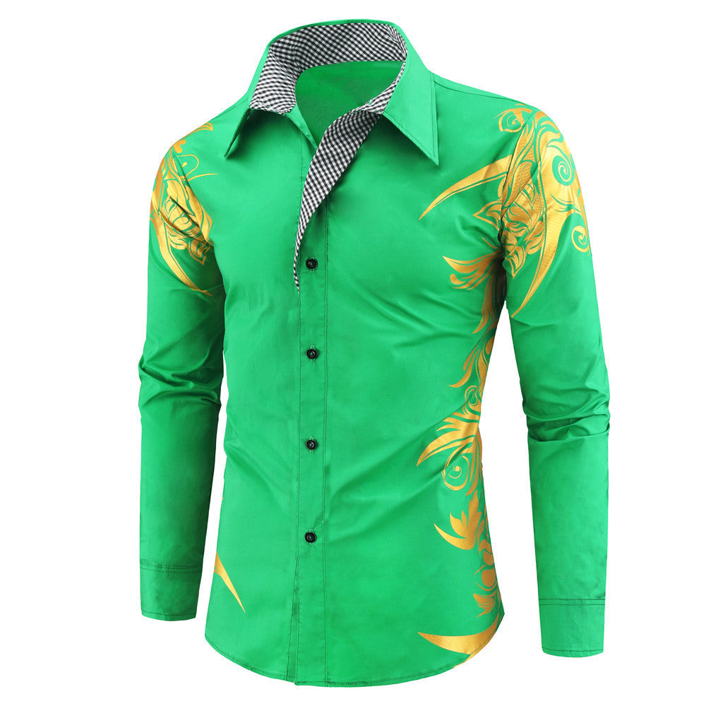 Men's 3D Print Shirt - Long Sleeve Casual Cardigan