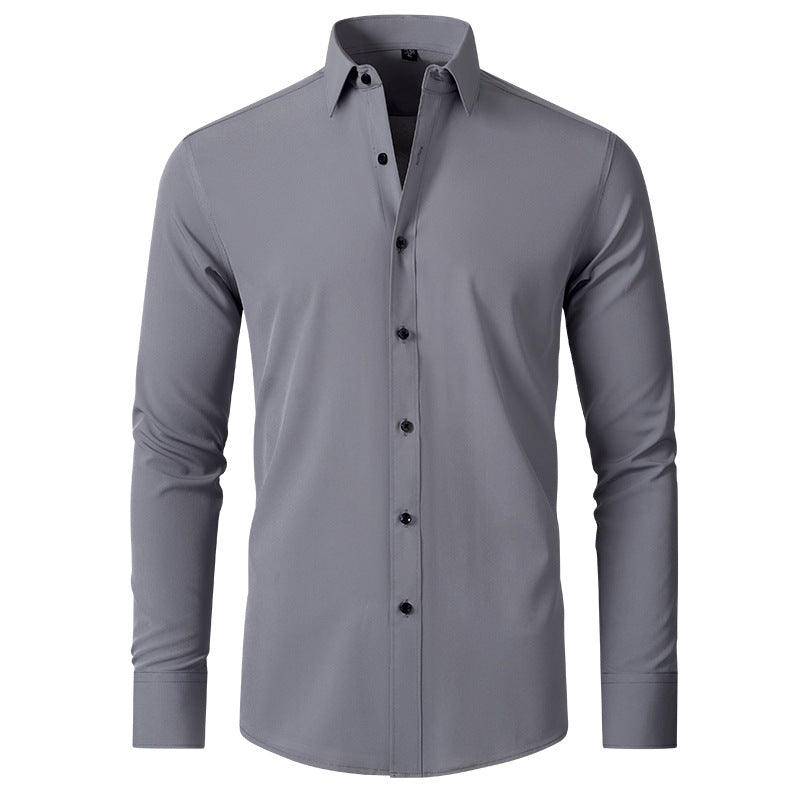 Men's Stretch Dress Shirt - Iron-Free Anti-Wrinkle Long Sleeve