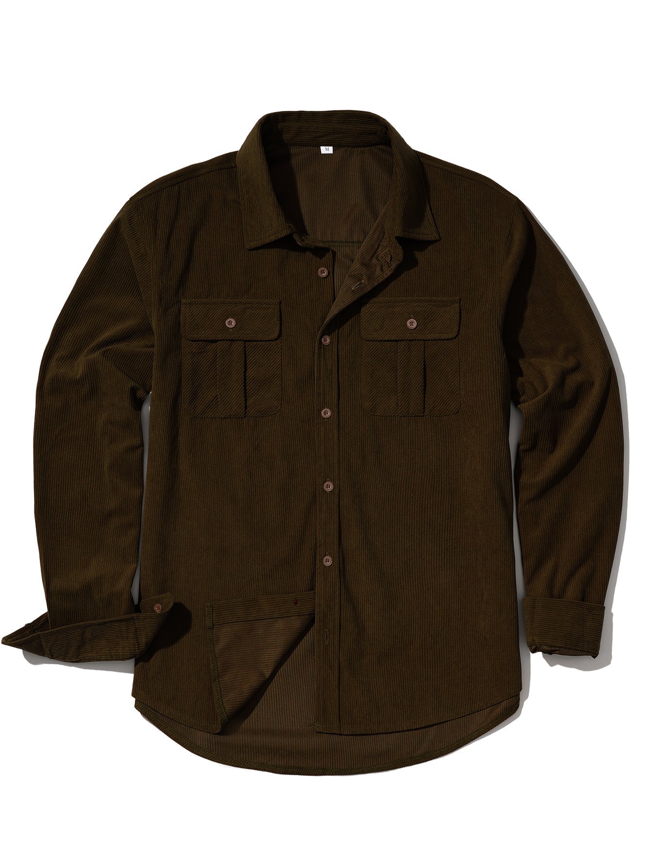 Men's Corduroy Utility Shirt Jacket - Vintage Workwear Overshirt Spring Fall