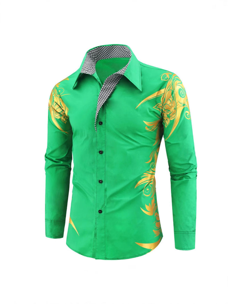 Men's 3D Print Shirt - Long Sleeve Casual Cardigan