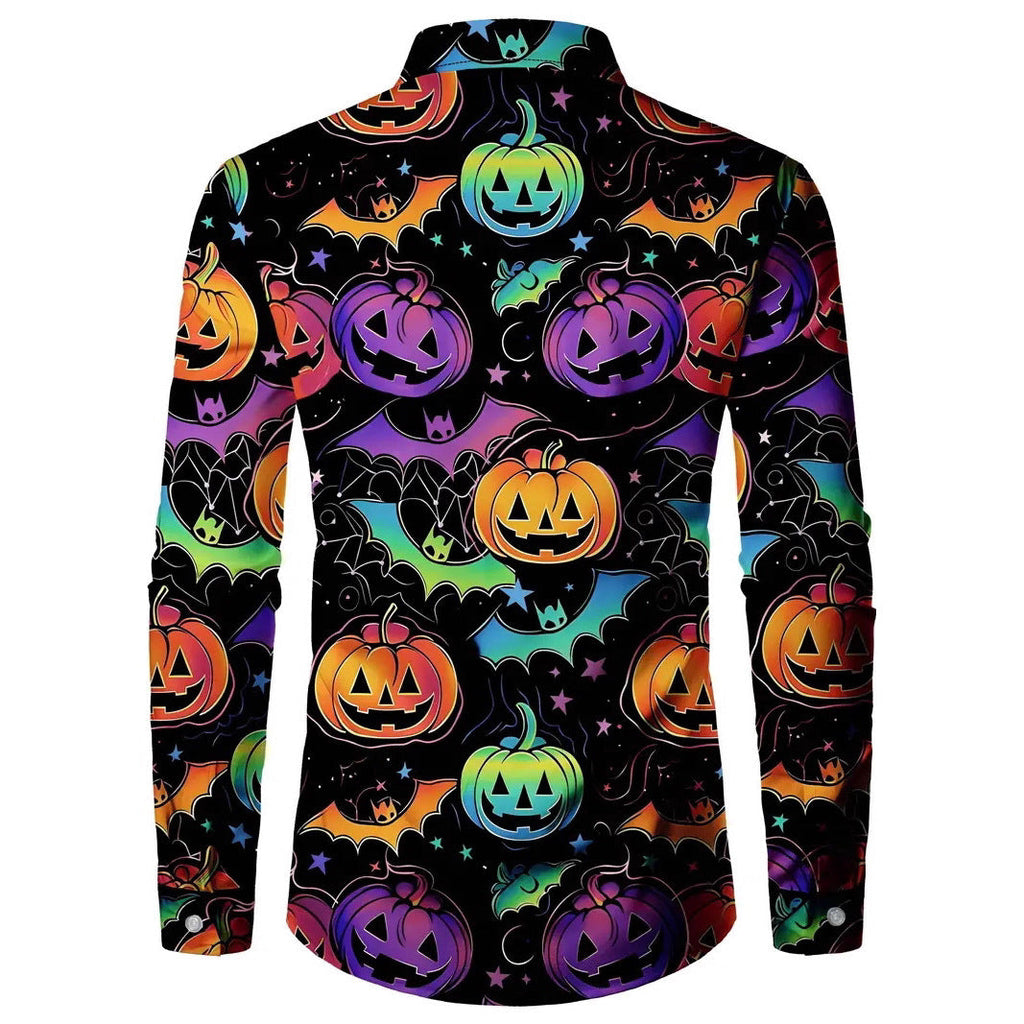 Men's Casual Lapel Collar Shirt - Long Sleeve Resort Style Shirt